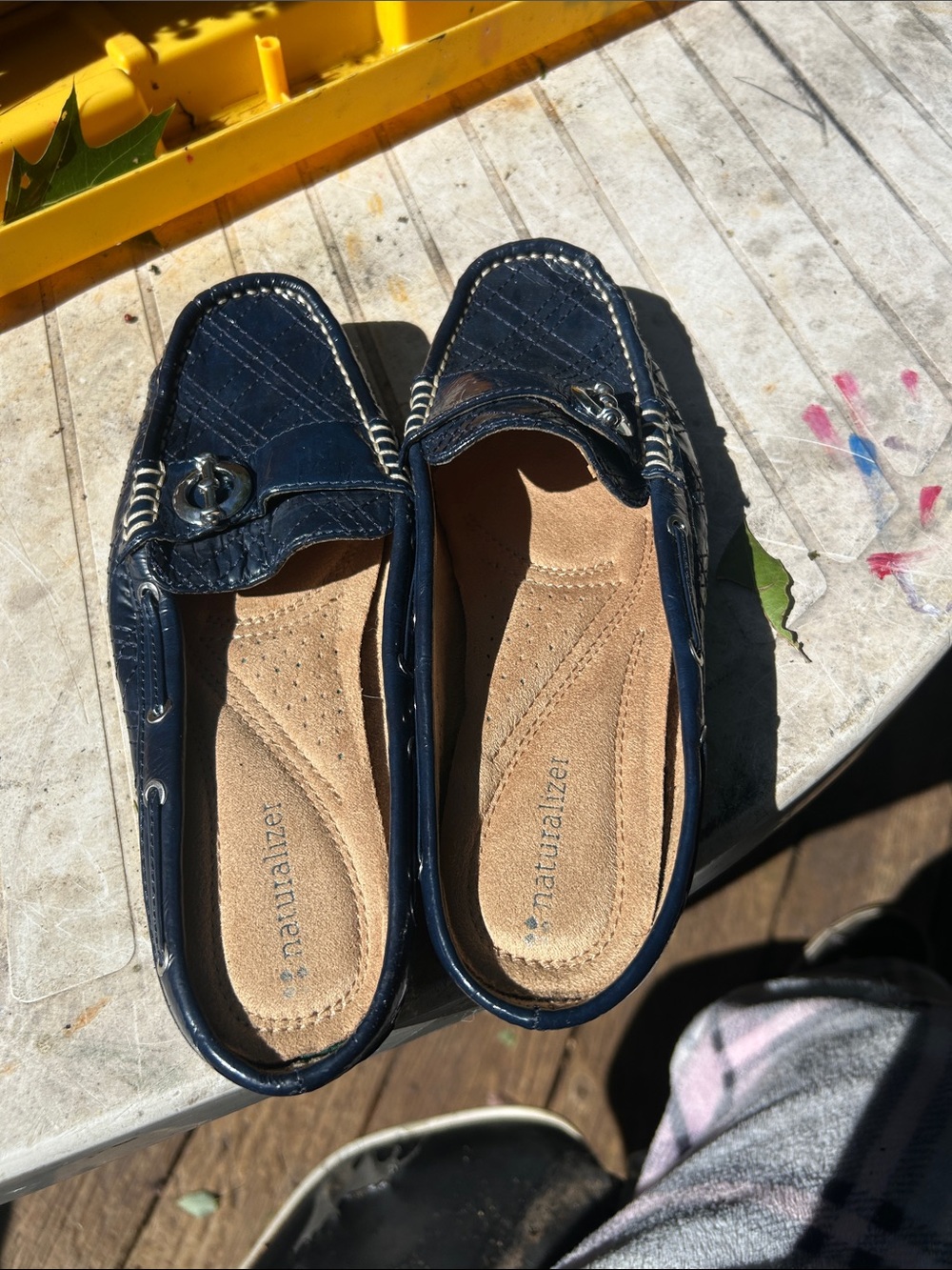 Naturalizer Navy Blue Slip-On Driving Moccasins